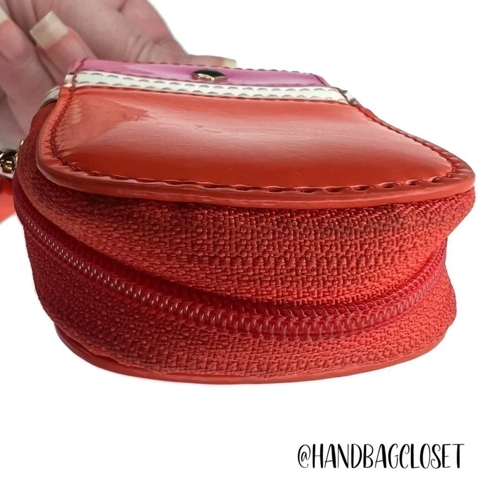 Kate Spade Popsicle Orange Pink White Coin Bag Purse Novelty